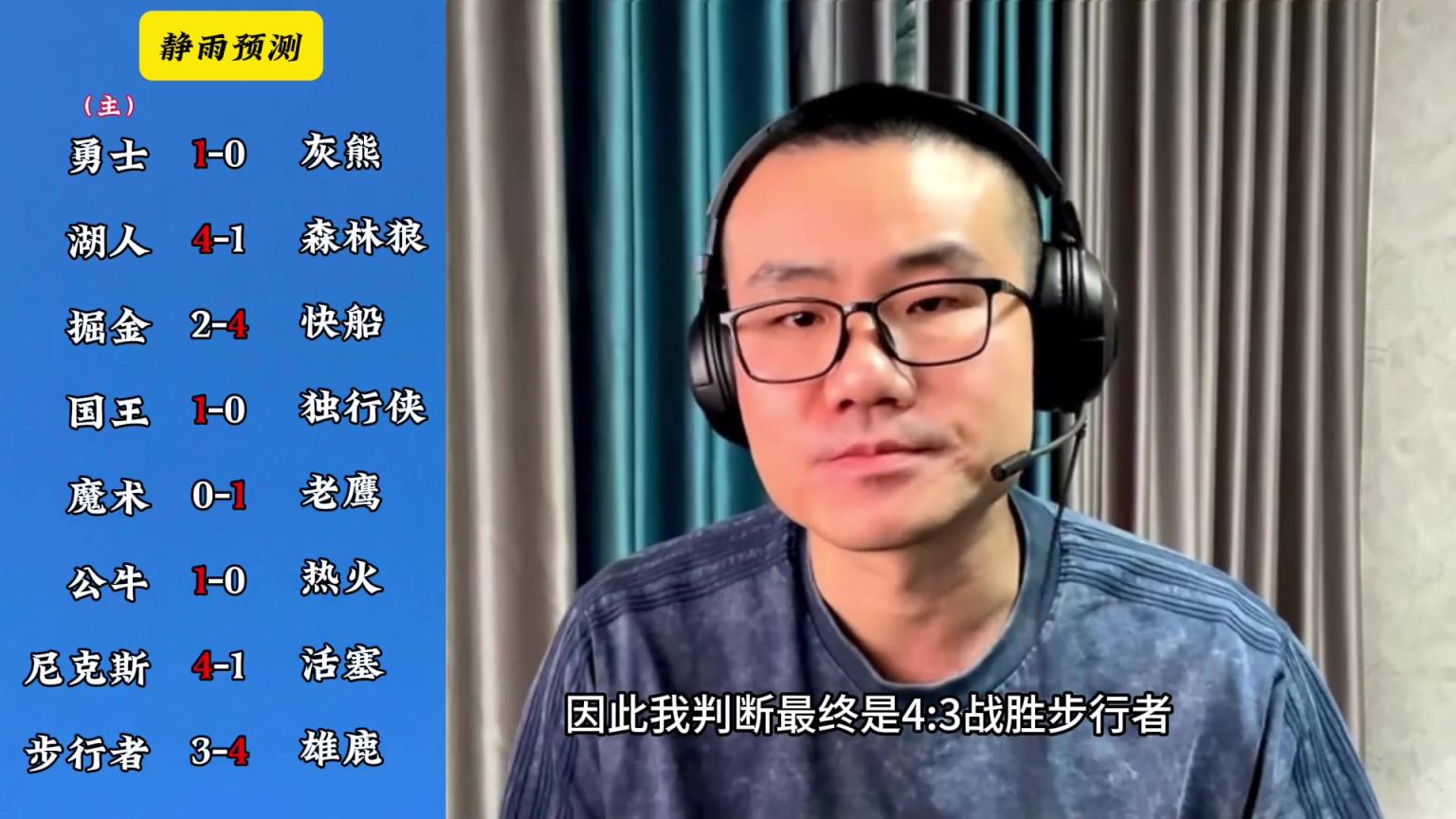 你同意嗎？靜雨對東西部季后賽球隊(duì)的預(yù)測：勇贏熊 湖船尼鹿晉級